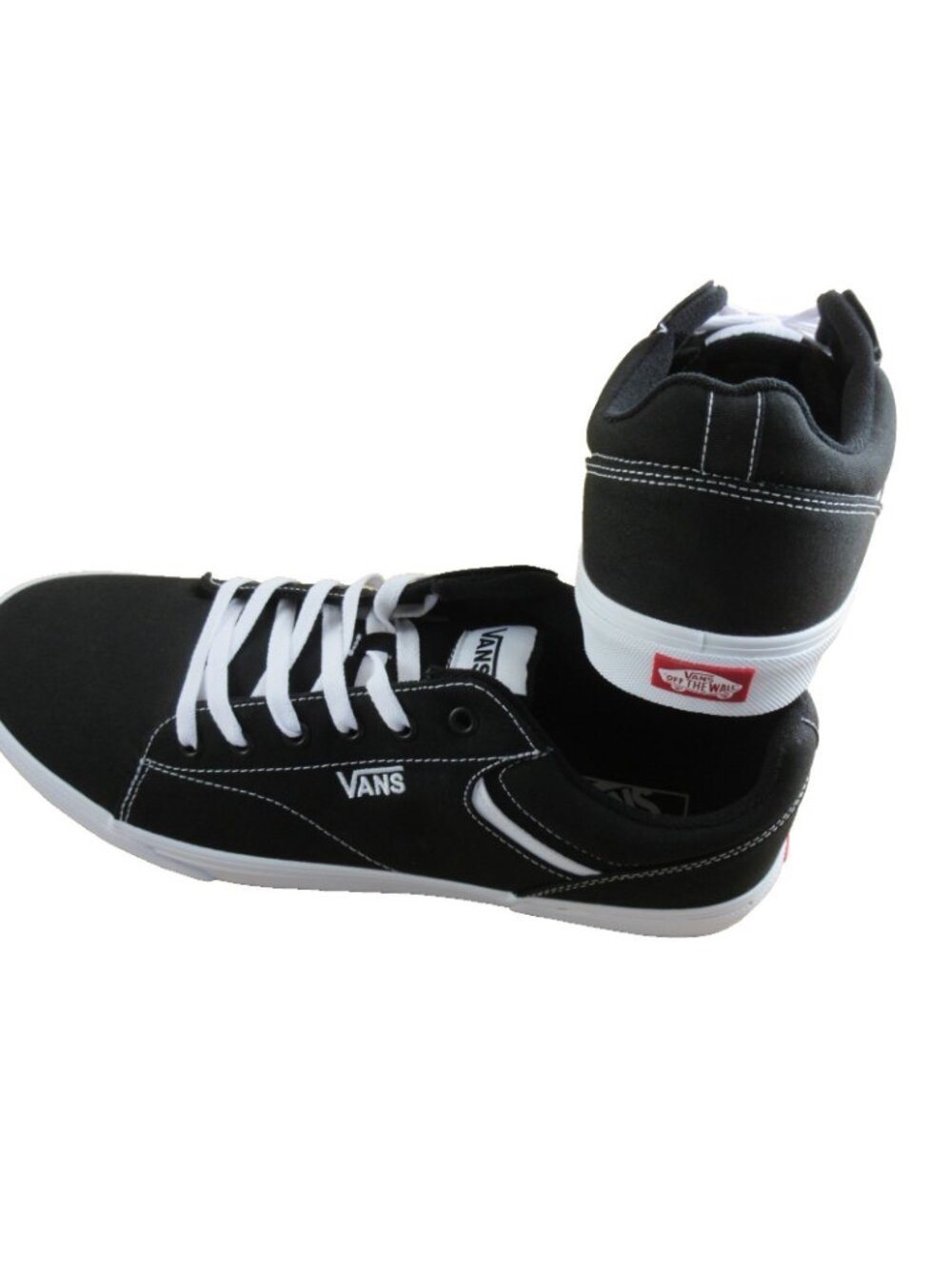Vans Men's Seldan Canvas Black White Classic Lace Up Skate Shoes size 15 NEW - Picture 6 of 7